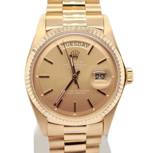 Pre-owned Rolex 18ct Gold Day-Date 1803 1977