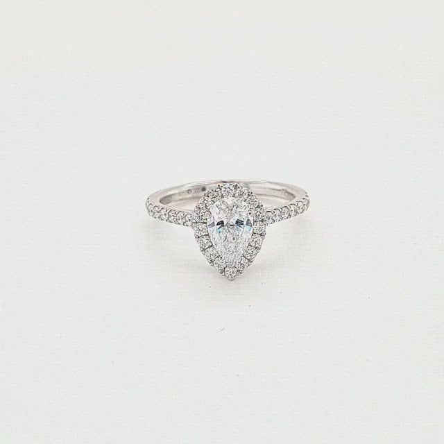 Diamond Pear Shaped Engagement Ring