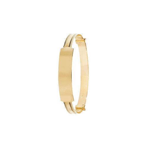 9Ct Gold Babies' Diamond Cut Expandable Id Bangle - BN132ID/5