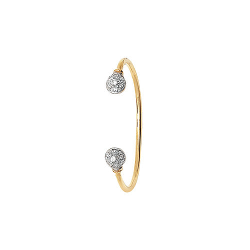 9Ct Gold Babies' Cz Torc Bangle - BN320CZ