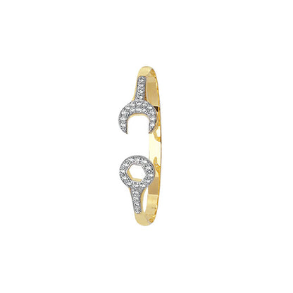 9Ct Gold Babies' Cz Spanner Bangle - BN343