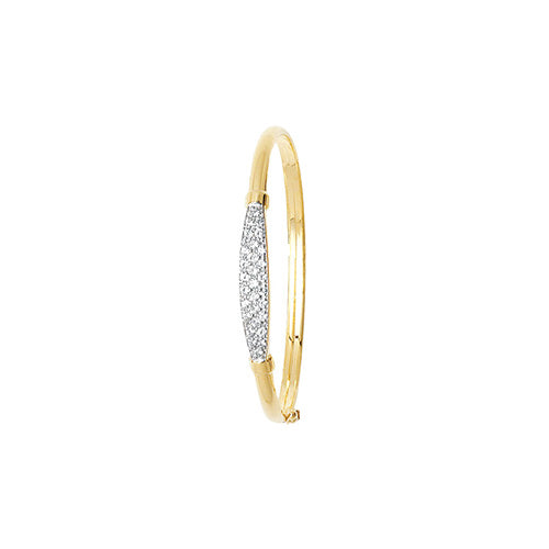 9Ct Gold Babies' Cz Bangle - BN348B