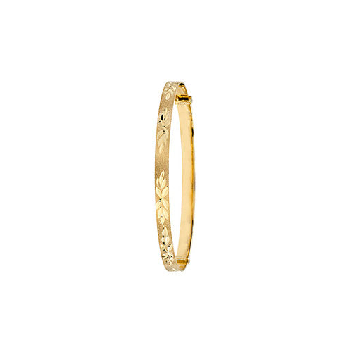 9Ct Gold Babies' Diamond Cut Expandable Bangle - BN359