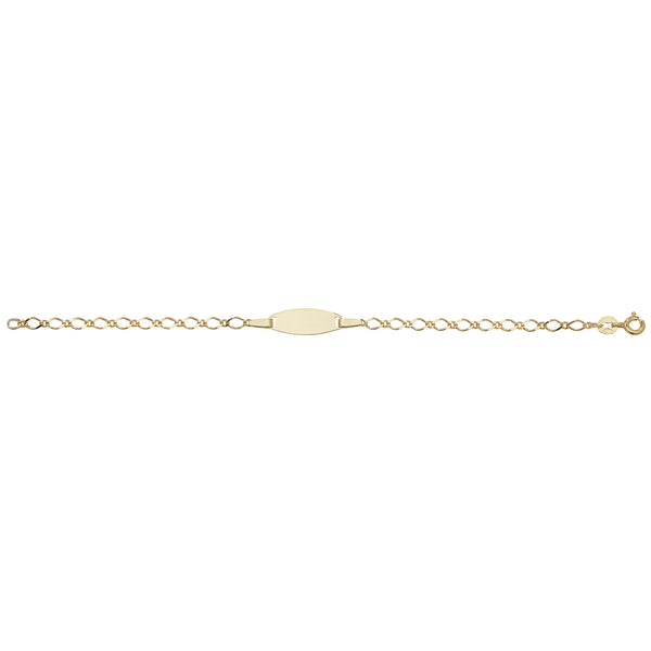 9ct Gold Babies' Oval Id Plate Bracelet - BR056