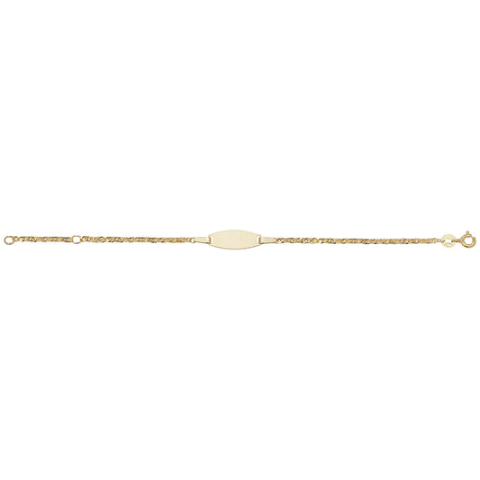 9ct Gold Babies' Oval Id Plate Bracelet - BR057