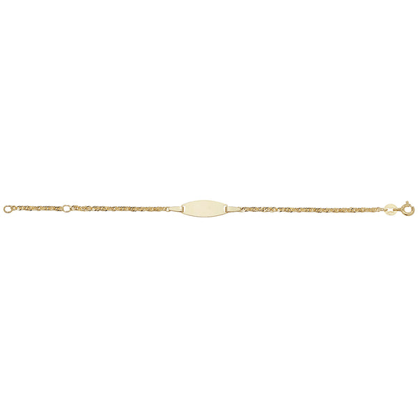 9ct Gold Babies' Oval Id Plate Bracelet - BR057