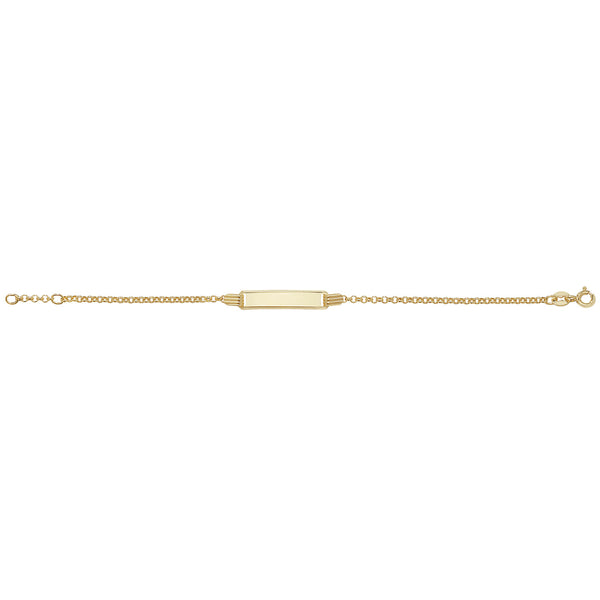 9ct Gold Babies' Rectangular Id Plate Bracelet - BR059