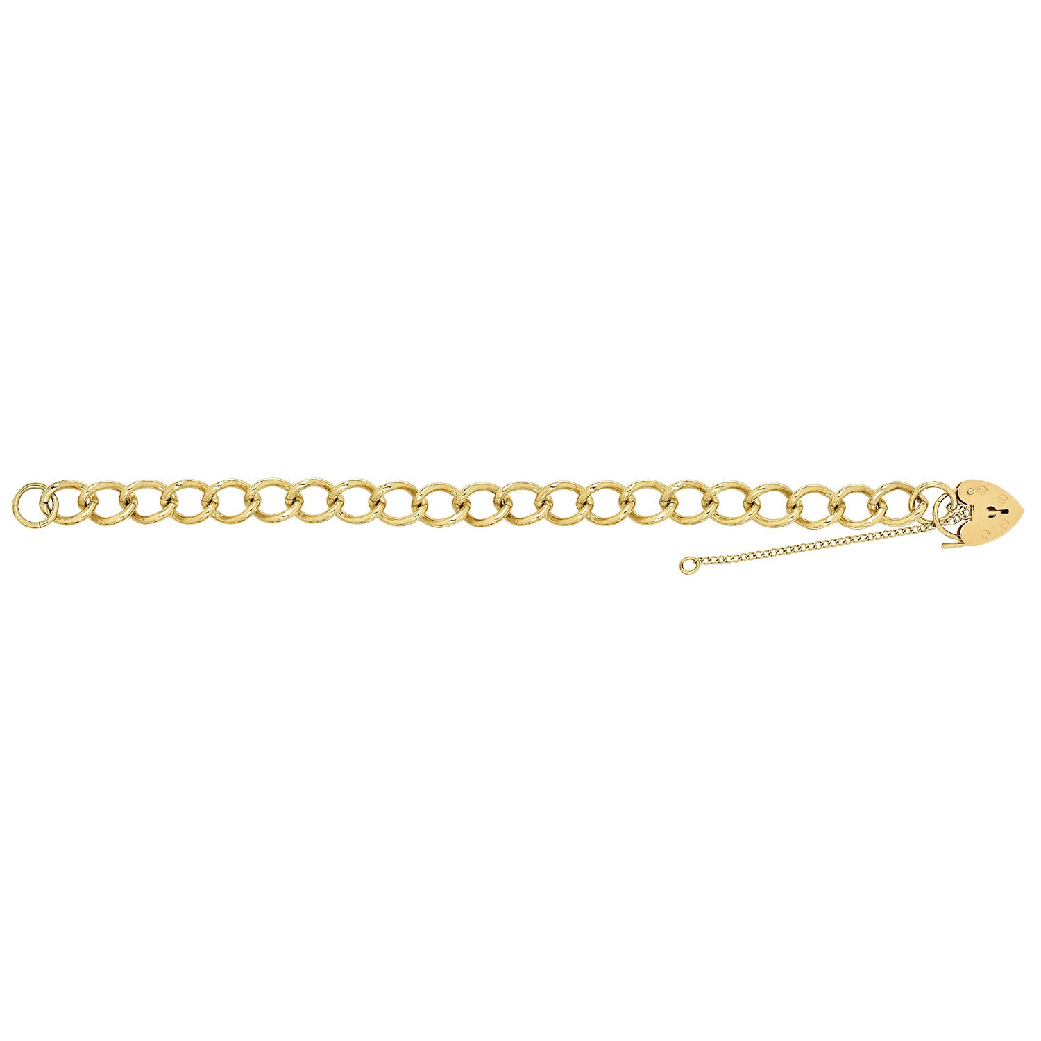 9Ct Gold Heart Charm Bracelet - BR108