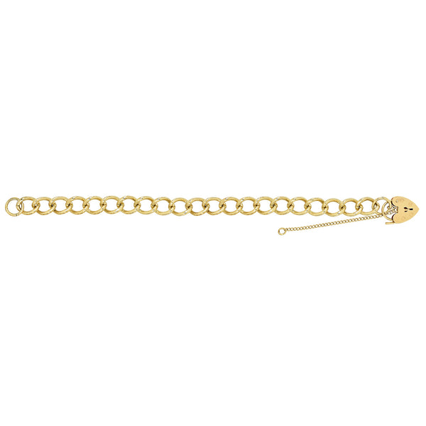 9Ct Gold Heart Charm Bracelet - BR108