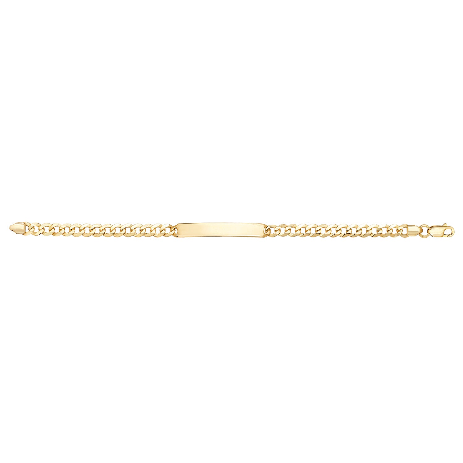 9ct Gold Babies' Curb Rectangular Id Plate Bracelet - BR287