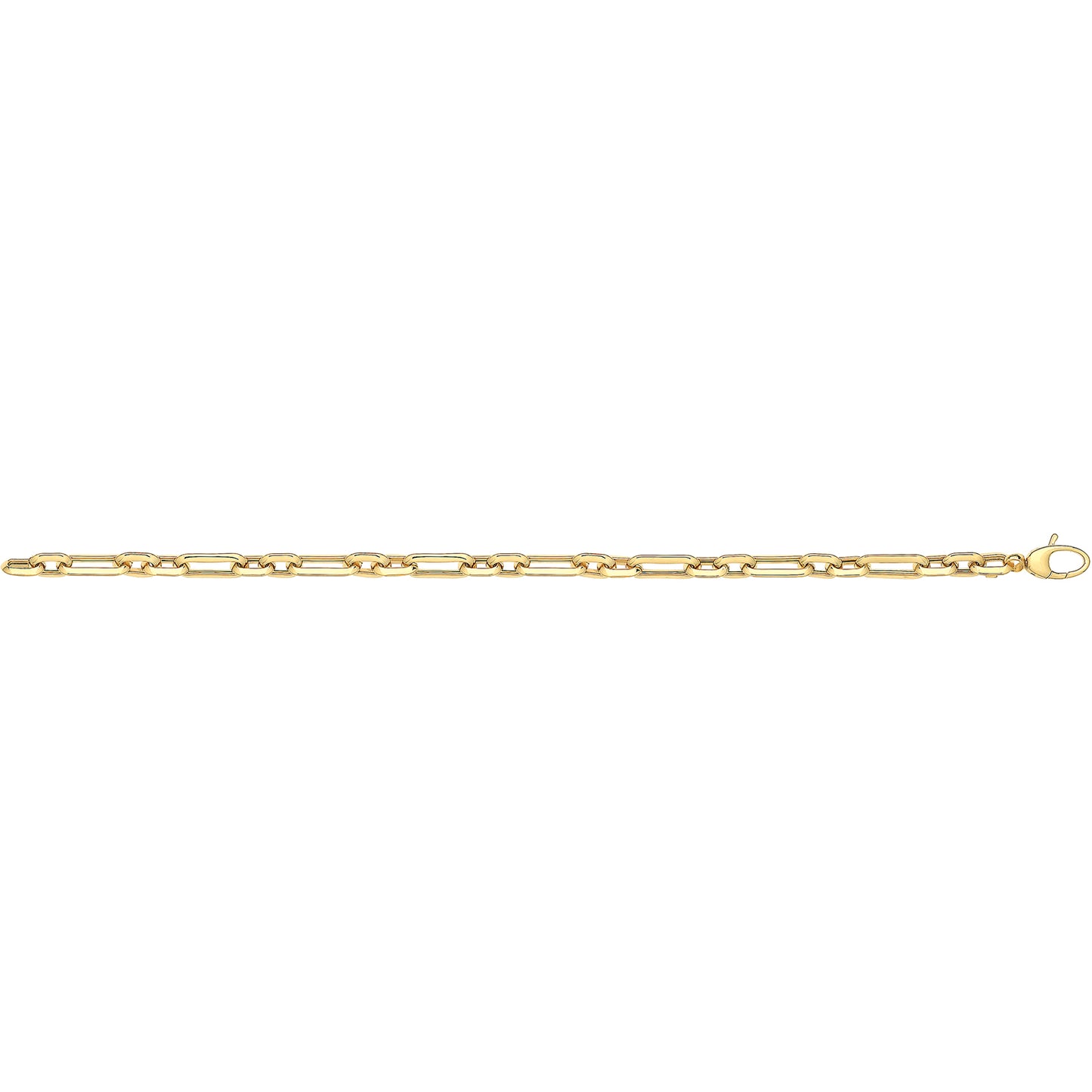 9Ct Gold Oval Linked Fancy Bracelet - BR564