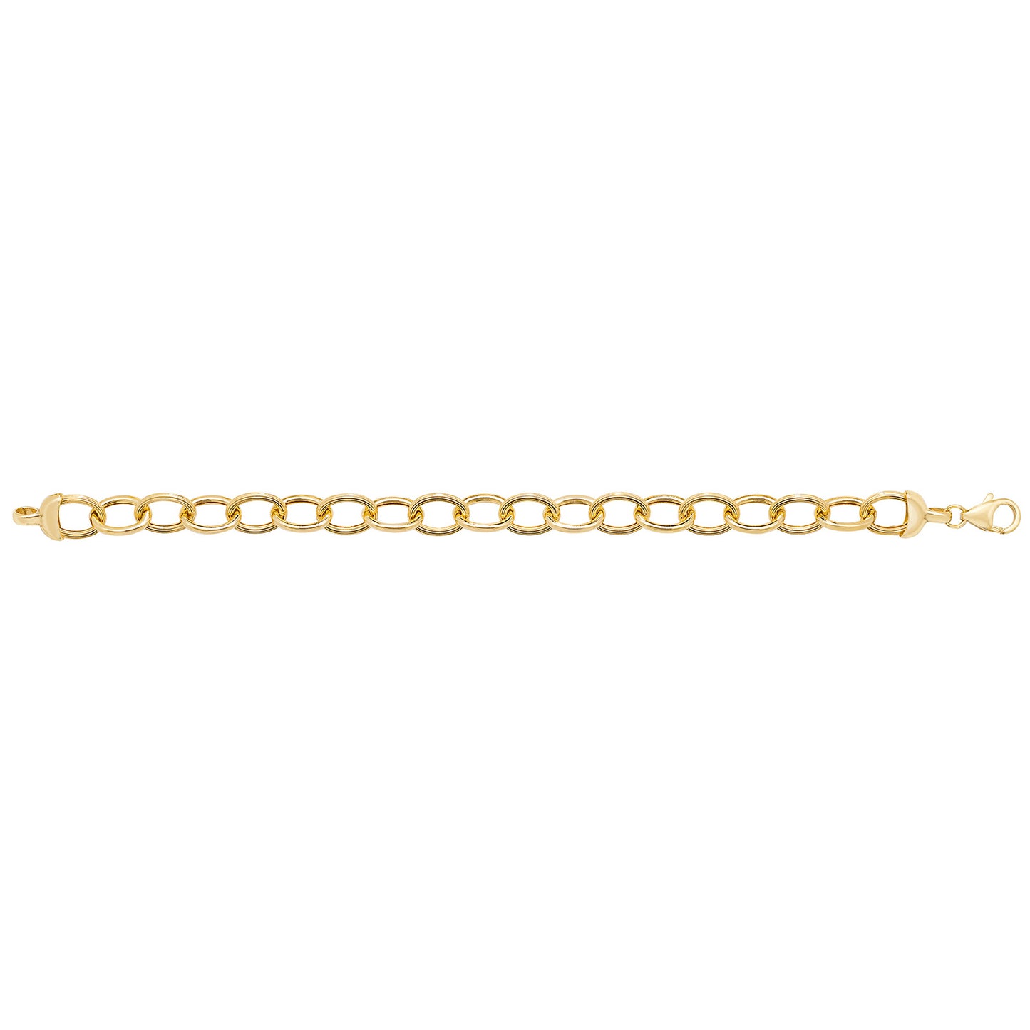 9Ct Gold Oval Linked Fancy Bracelet - BR575