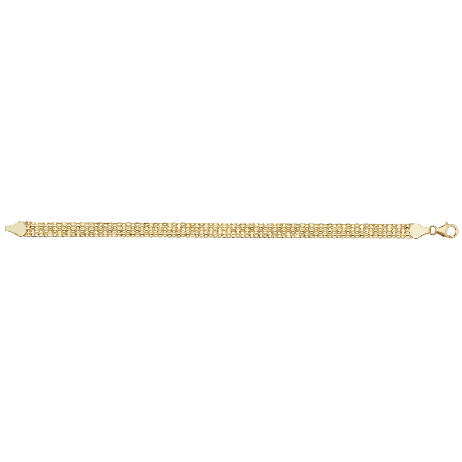 9Ct Gold Flat Woven Bracelet - BR591