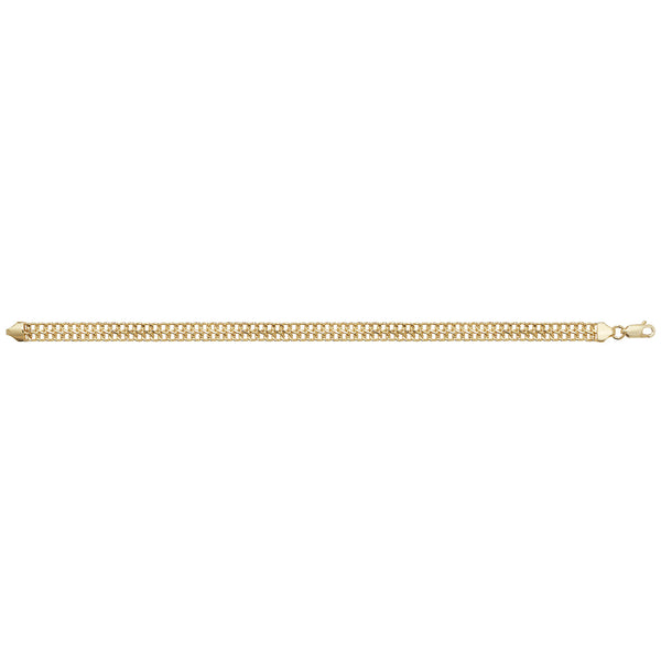 9Ct Gold Flat Woven Bracelet - BR593