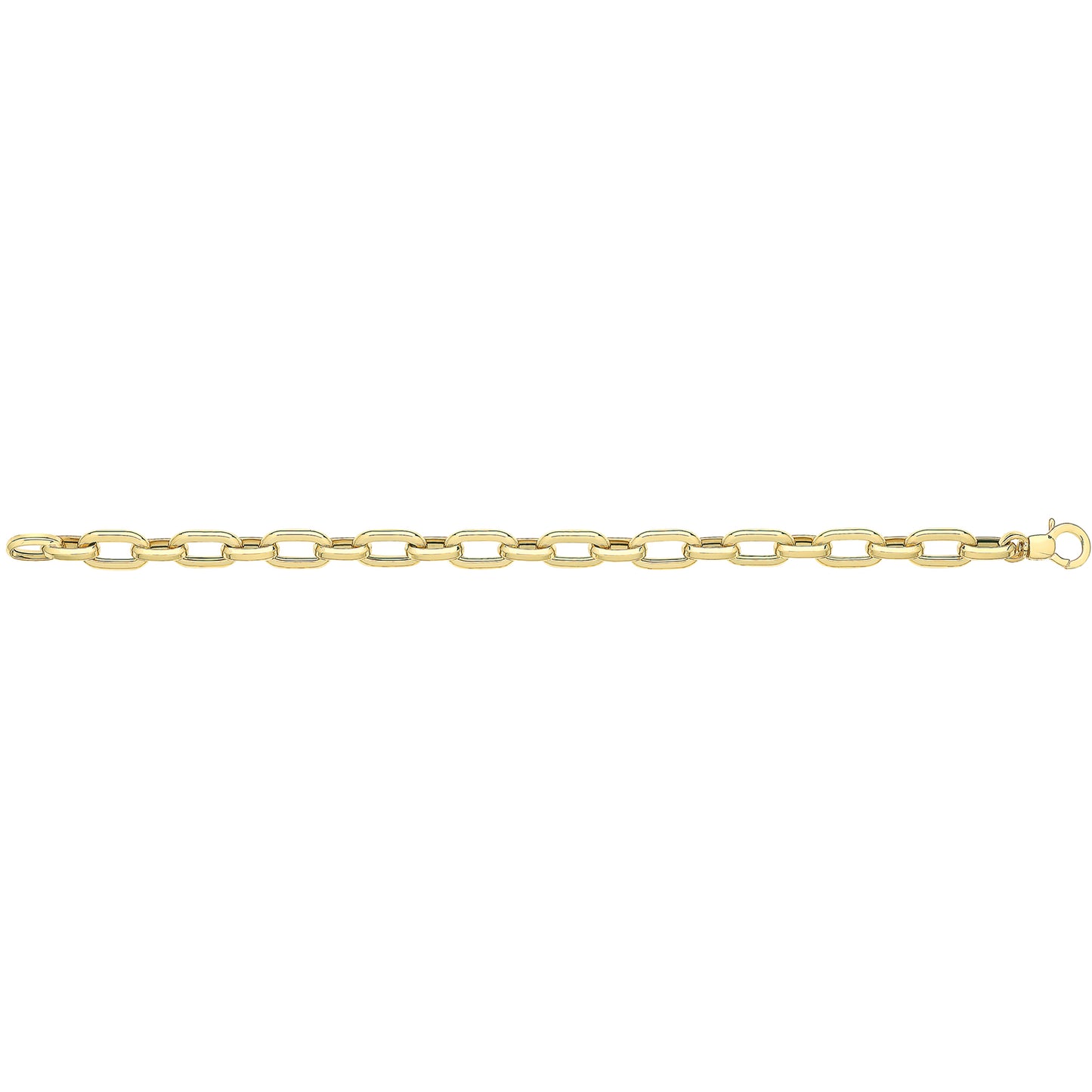 9Ct Gold Cushion Shape Linked Bacelet - BR617