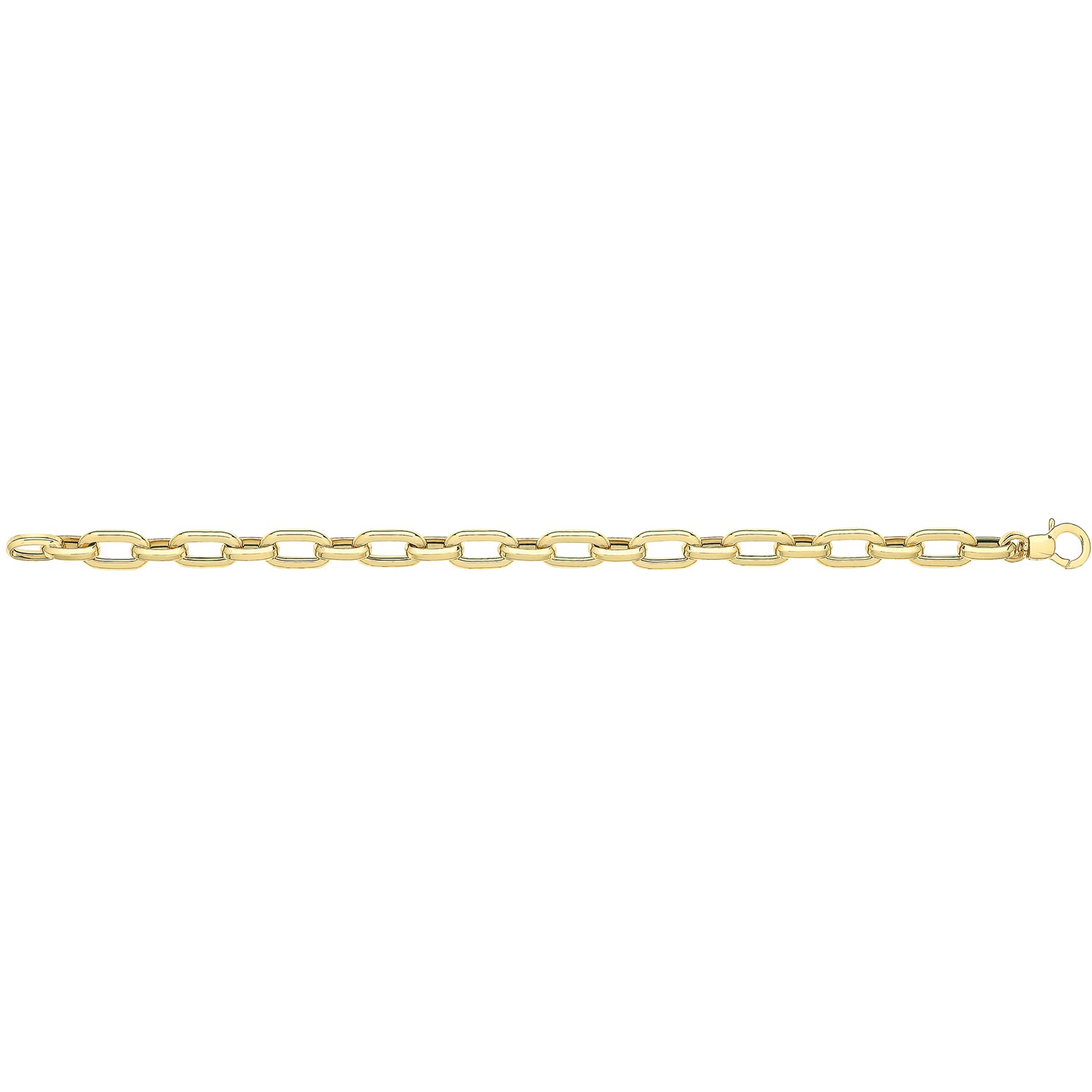 9Ct Gold Cushion Shape Linked Bacelet - BR617