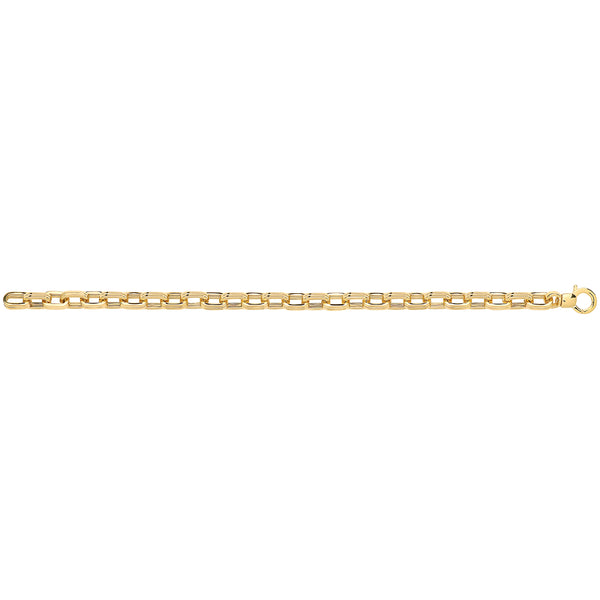 9Ct Gold Lined Octagon Linked Fancy Bracelet - BR622