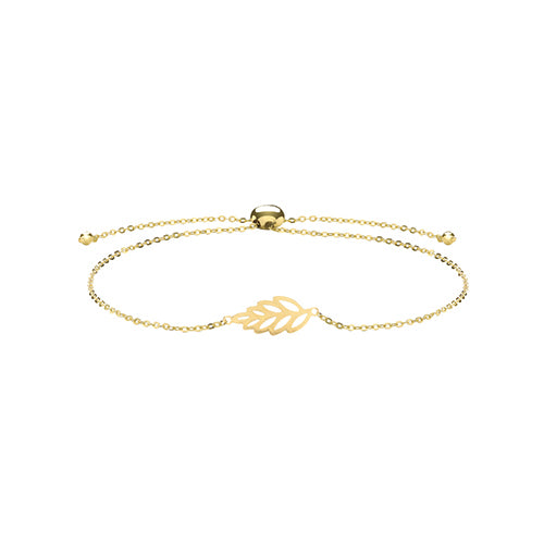 9Ct Gold Leaf Pull Style Bracelet - BR636
