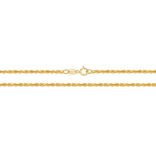 9ct Gold Rope Chain - 2.5mm