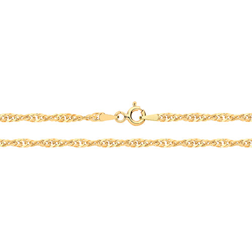 9CT Gold Singapore Hollow Chain CH229