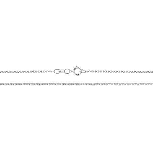 9CT White Gold Diamond Cut Single Link Wheat Chain CH236W