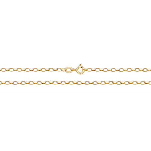 9CT Gold Faceted Belcher Chain CH379