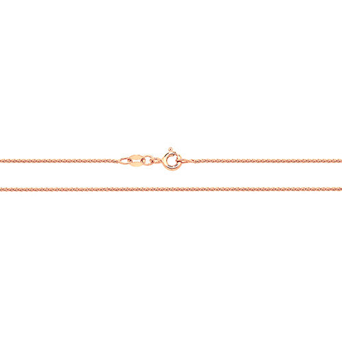 9CT Rose Gold Wheat Chain
