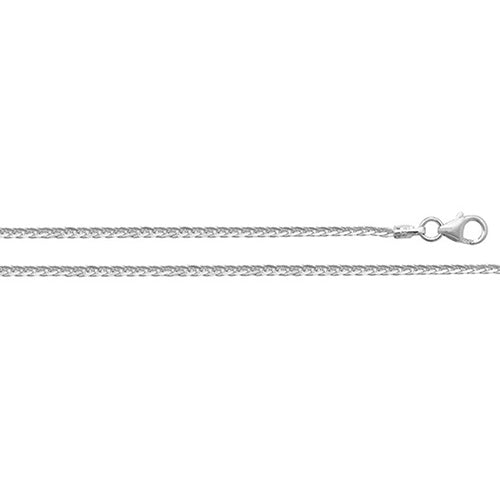 9CT White Gold Spiga Chain