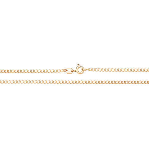 9CT Gold Flat Curb Chain