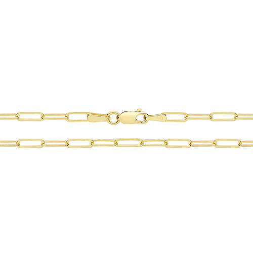 9CT Gold Paperclip Chain