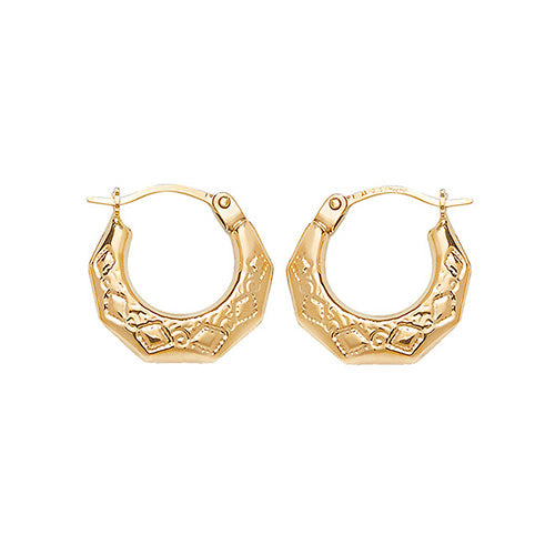 9Ct Gold Creole Earrings ER065