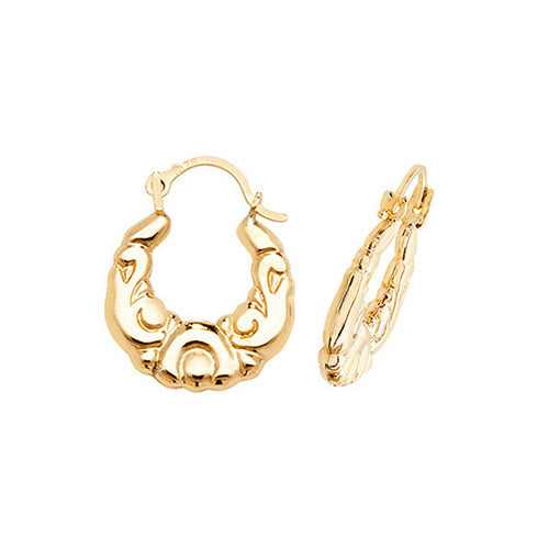 9Ct Gold Creole Earrings ER066