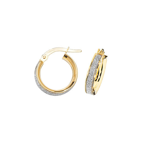 9Ct Gold Moondust Hoops ER1023