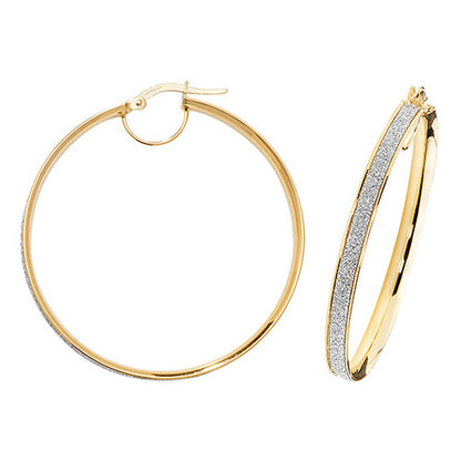 9Ct Gold Moondust Hoops ER1023