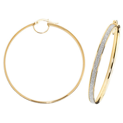 9Ct Gold Moondust Hoops ER1023