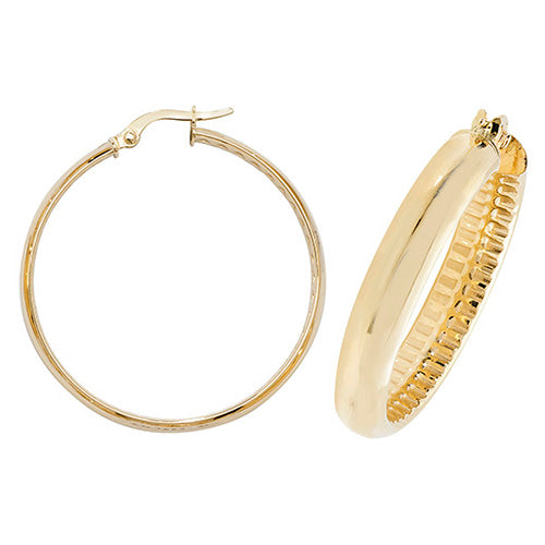 9Ct Gold Hoops ER1053