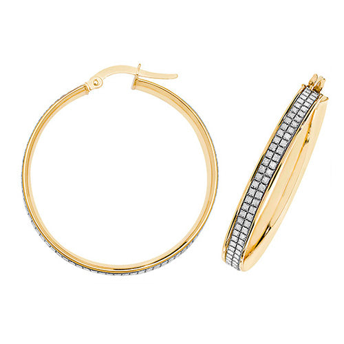 9Ct Gold Moondust Hoops ER1063