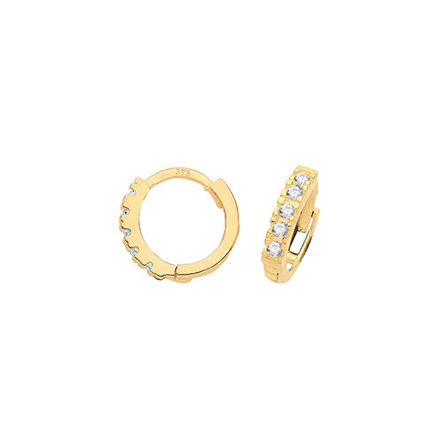 9Ct Gold Cz Huggies - ER1179