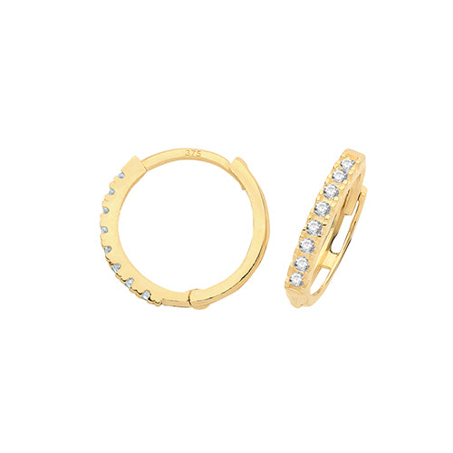 9Ct Gold Cz Huggies - ER1179