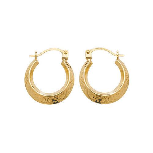 9Ct Gold Creole Earrings ER147