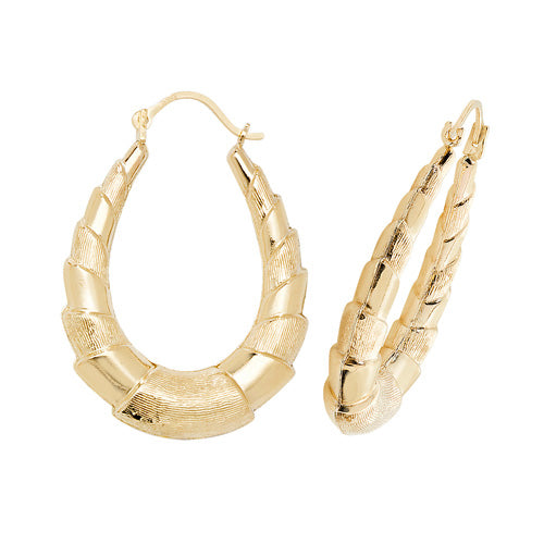 9Ct Gold Creole Earrings ER405