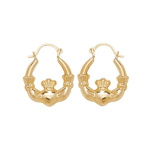 9Ct Gold Claddagh Earrings