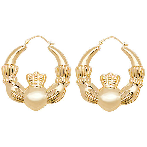 9Ct Gold Claddagh Earrings ER428