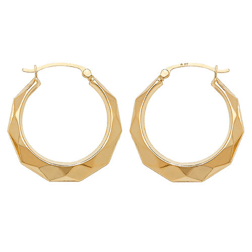 9Ct Gold Creole Earrings ER434