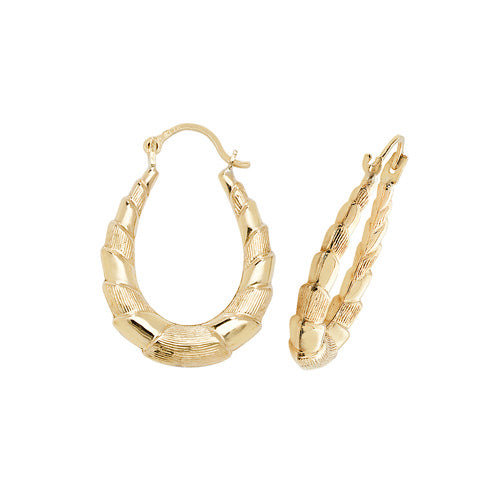 9Ct Gold Creole Earrings ER446