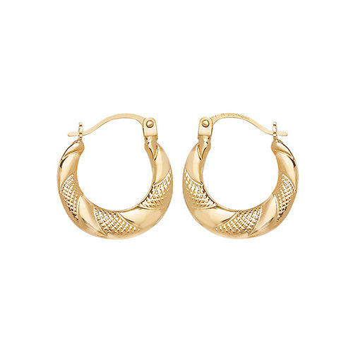 9Ct Gold Creole Earrings ER464