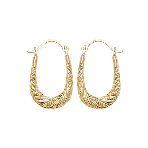 9Ct Gold Creole Earrings ER474