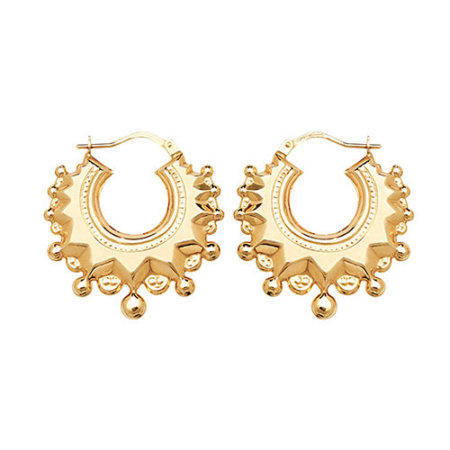 9Ct Gold Creole Earrings ER476