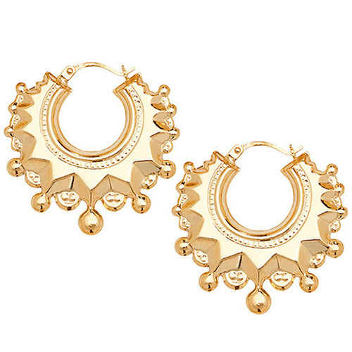 9Ct Gold Creole Earrings ER482