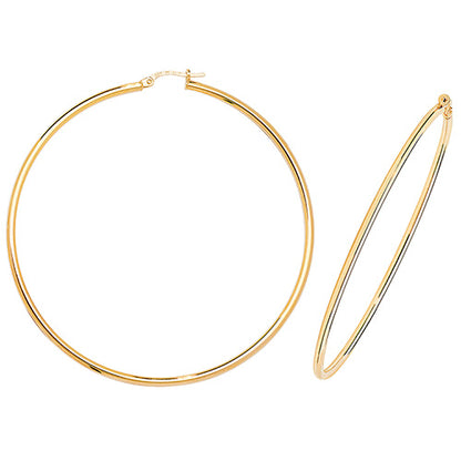 9CT Gold Tube Hoops ER500